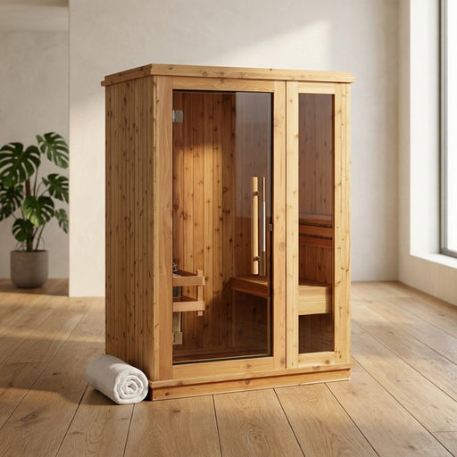 Logan 1 - Person Traditional Steam Sauna in Cedar — Studio Shot