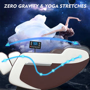 Full Body Massage Chair with Zero Gravity, Heated Back & Legs, 20 Airbags, Bluetooth, Shiatsu Recliner for Home