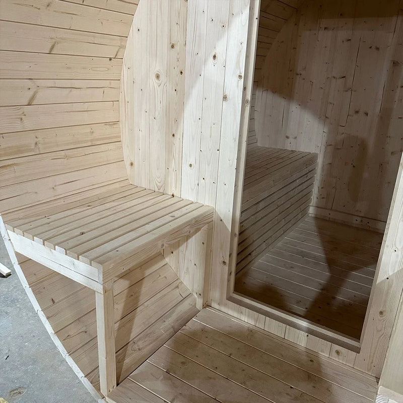 Red Cedar Barrel Outdoor Sauna – 2–4 Person, 1.8m or 2.4m
