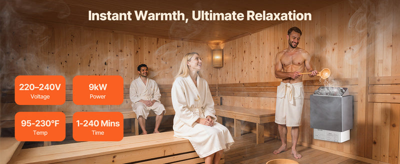 Succebuy Electric Sauna Heater – 3kW, 4.5kW, 6kW or 9kW, 220V