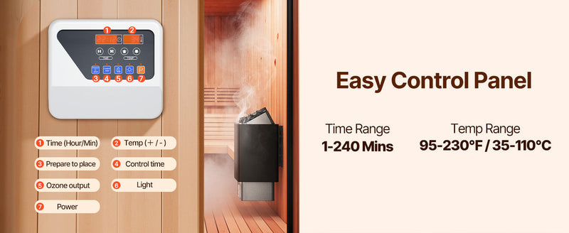 Succebuy Electric Sauna Heater – 3kW, 4.5kW, 6kW or 9kW, 220V