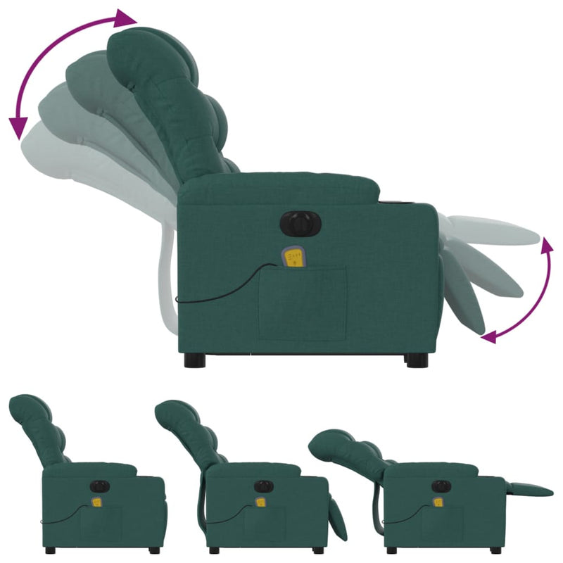 Electric Power Lift Recliner Chair with 6-Point Vibration Massage – Fabric Upholstery